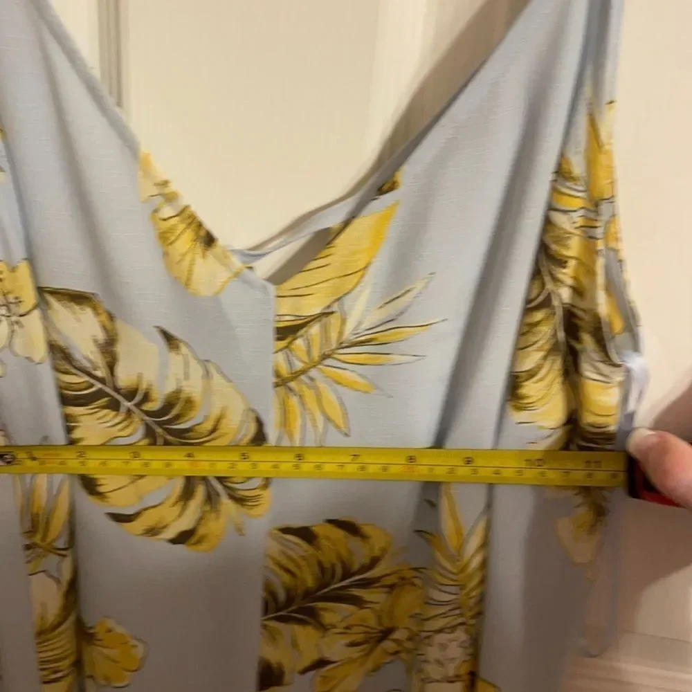 Mad For Love Blue with leaves Jumpsuit New - Picture 9 of 16